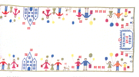 Fdselsdag - lber med broderi