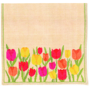 Kulrte Tulipaner - lber med broderi