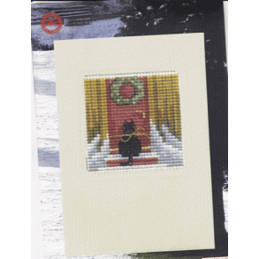 Kat ved dr - kort med broderi