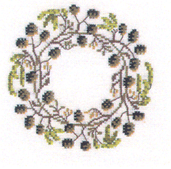 Rd el - mellemlgsserviet med broderi