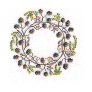 Rd el - mellemlgsserviet med broderi