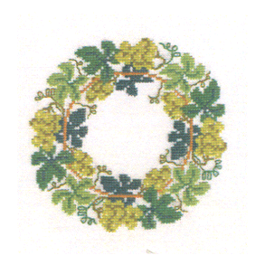 Vinranke - mellemlgsserviet med broderi