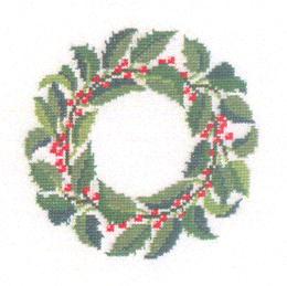 Kristtorn - mellemlgsserviet med broderi