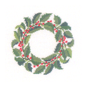 Kristtorn - mellemlgsserviet med broderi