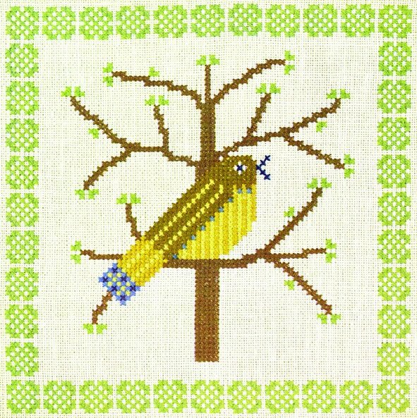 Fugl i tr- mellemlgsserviet