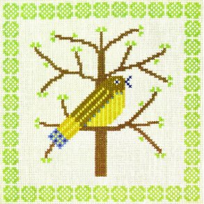 Fugl i tr- mellemlgsserviet