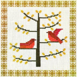 Fugle i tr - mellemlgsserviet