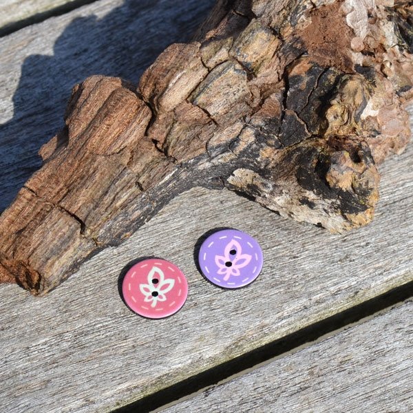 Bladknap - knap med fint lille mnster