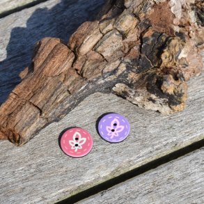 Bladknap - knap med fint lille m�nster