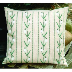 billede pude med broderede vinterg�kker