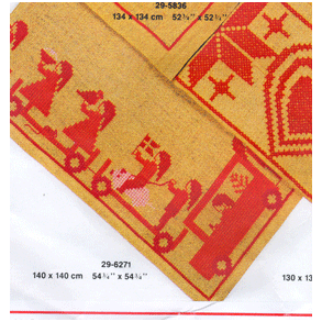 Nisseoptog - juletrstppe med broderi