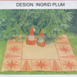 Stjerner og Trer - juletrstppe med broderi