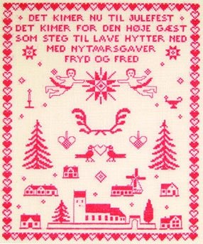 "Det kimer nu......" - ophæng med broderi