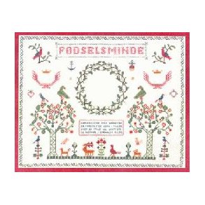 F�dselsminde - oph�ng med broderi