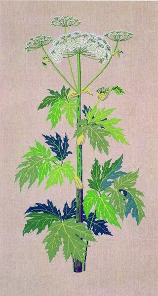 Bjørneklo - ophæng med broderi