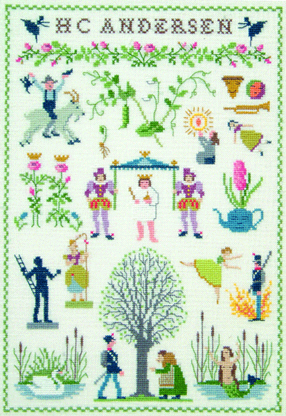 H. C. Andersen - vgstykke med broderi