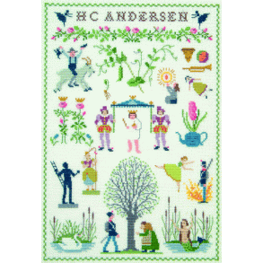 H. C. Andersen - vgstykke med broderi