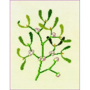 Mistelten - ophng med broderi