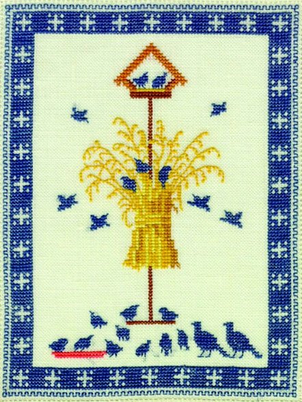 Juleneg - ophng med broderi