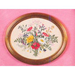 Dronningens buket - oph�ng med broderi