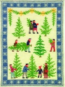 "Juletræet" - ophæng med broderi