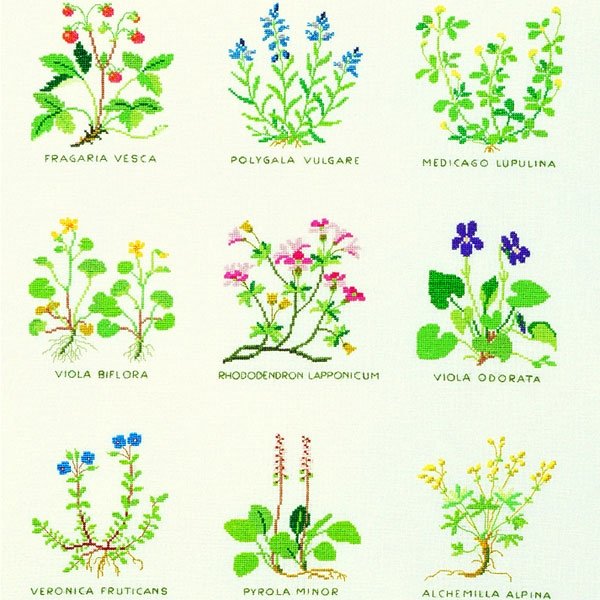 Blomster - ophæng med broderi