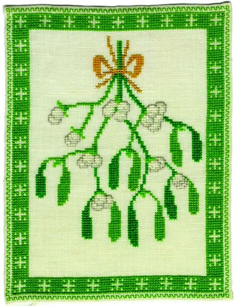 Mistelten - ophng med broderi