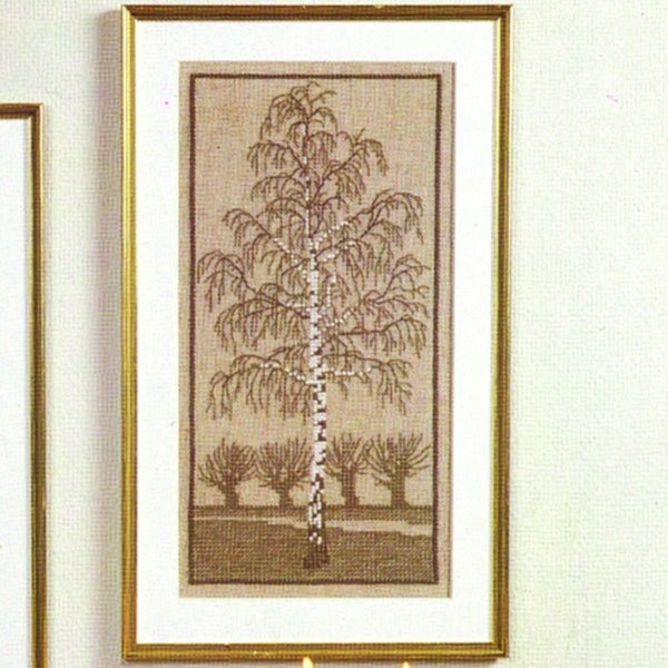 Birk - ophng med broderi