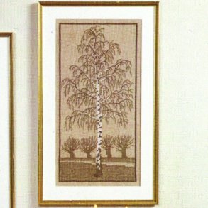 Birk - ophng med broderi