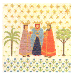 De tre Vismnd - ophng med broderi