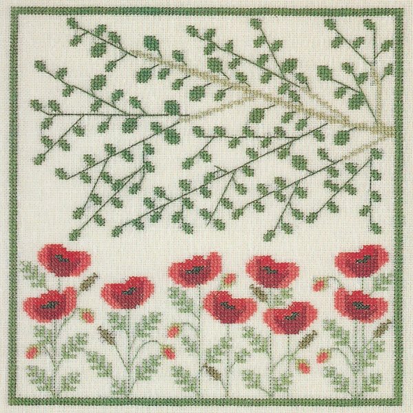 Valmue - ophng med broderi