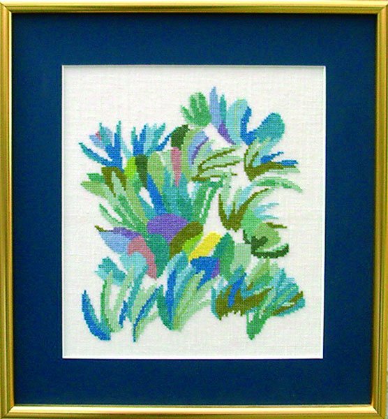 Bl Flora - ophng med broderi