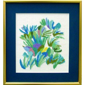 Bl Flora - ophng med broderi