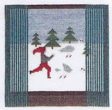 Nisse med gs - ophng med broderi