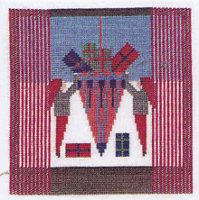 Krmmerhus med gaver - ophng med broderi