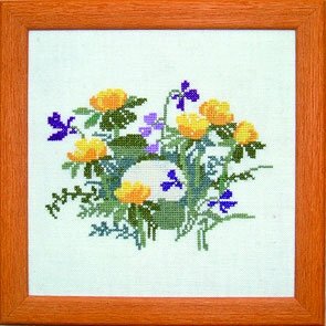 Erantis og viol - ophng med broderi