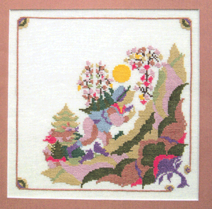 Grantret hentes - ophng med broderi