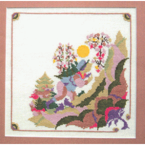 Grantret hentes - ophng med broderi