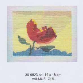 Valmue, gul - ophng med broderi