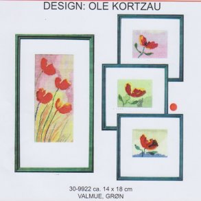 Valmue, rosa - ophng med broderi