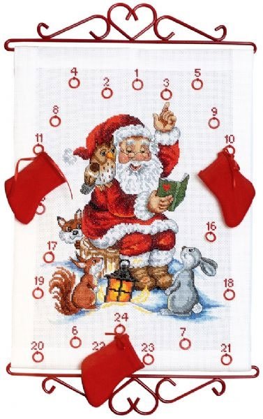 Nissen lser historie - julekalender med broderi