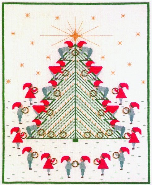 Klatrenisser - julekalender med broderi