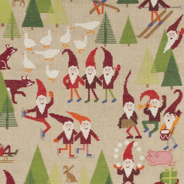 Tynde nisser - julekalender med broderi