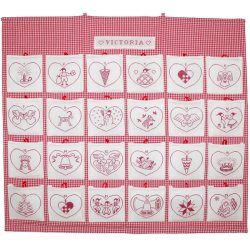 Victoria, bl - julekalender med broderi