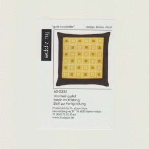 Gule kvadrater - monteringsstof til stramajpude