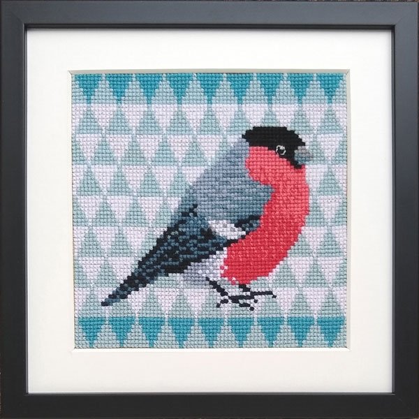 Dompap - ophng med broderi