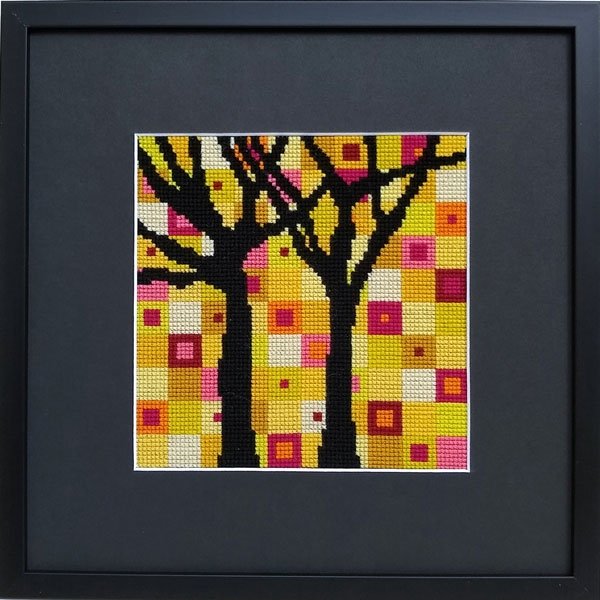 Skoven, sommer - ophng med broderi