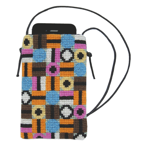 Lakridskonfekt - mobiltaske med broderi