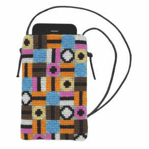 Lakridskonfekt - mobiltaske med broderi