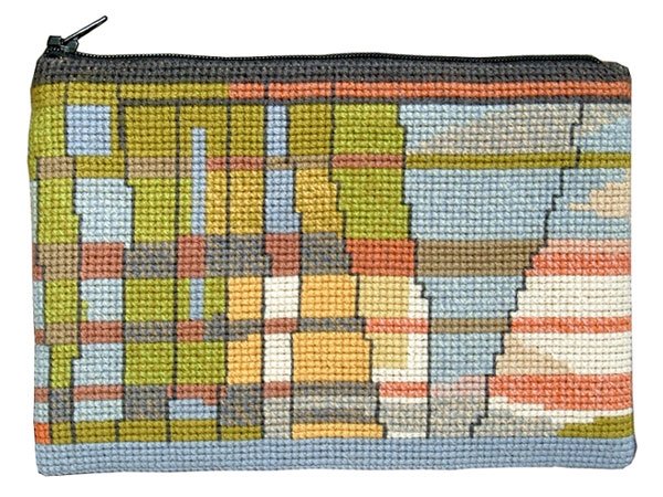 Skyggespil - kosmetikpung med broderi